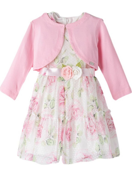 Ebita Παιδικό Φόρεμα Floral Ροζ 242207