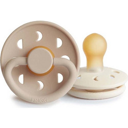 Frigg Moon Phase Πιπίλες Καουτσούκ 0-6m Cream Croissant 2τμχ