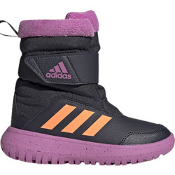 Adidas Winterplay Παιδικά Μποτάκια Χιονιού Navy Μπλε Αδιάβροχα με Σκρατς & Γούνα GZ6795