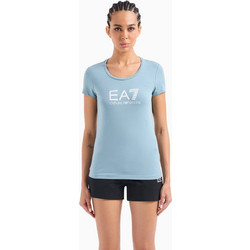 EA7 ARMANI T-SHIRT ΜΠΛΟΥΖΑ ΓΥΝΑΙΚΕΙΑ - ΓΑΛΑΖΙΟ - 8NTT66TJFKZ