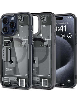 Spigen Ultra Hybrid MagFit Back Cover Zero One Black (iPhone 15 Pro)