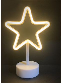 ΑΣΤΕΡΙ, 39 NEON LED ΛΑΜΠΑΚΙΑ ΜΕ ΜΠΑΤΑΡΙΑ (3xAA)/USB, ΘΕΡΜΟ ΛΕΥΚΟ, IP20, 19x10x28.5cm - X04001310