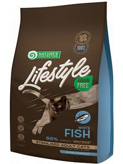 Nature's Protection Lifestyle Sterillised Grain Free White Fish 1.5kg