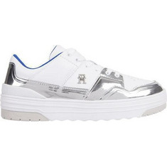 Tommy Hilfiger Γυναικεία Sneakers Λευκά Ασημί FW0FW07570-0IM