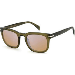David Beckham DB7076/S 4C3/Z0 Ανδρικά Γυαλιά Ηλίου Τετράγωνα Κοκάλινα Καφέ με Ροζ Polarized Φακό