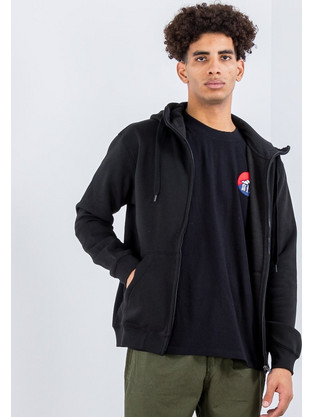 G-Star RAW Premium Core Ανδρική Ζακέτα Φούτερ με Κουκούλα και Φερμουάρ Μαύρη D16122-C235-6484