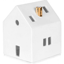 Βάση Ρεσώ Golden Chimney RD0090446 8x8x10cm White-Gold Raeder Πορσελάνη