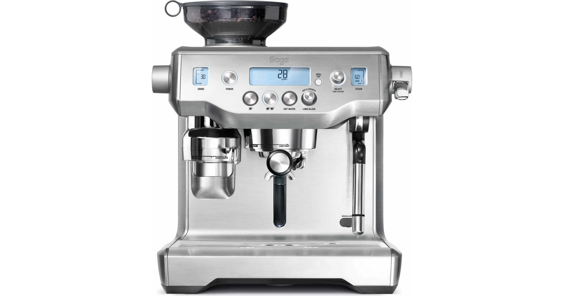 Sage The Oracle BES980BSS Μηχανή Espresso 2400W 15bar με Μύλο