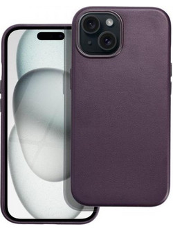 Θήκη κινητού Forcell Leather Mag Cover Compatible with MagSafe for iPhone 15 Dark Purple