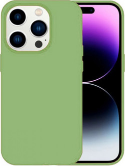 Θήκη Rubber Ενισχυμένης Σιλικόνης για iPhone 15 Pro Λαχανί
