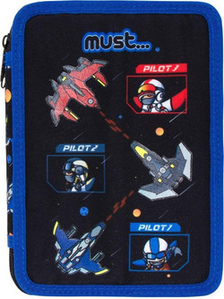 Must Space Battle Κασετίνα Γεμάτη με 2 Θήκες Μαύρη 000585071
