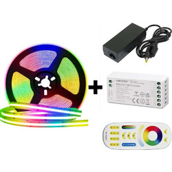 Set LED Line Prime LED Strip COB RGB + CCT 5m 840 LEDs/m with Remote Control & Adapter