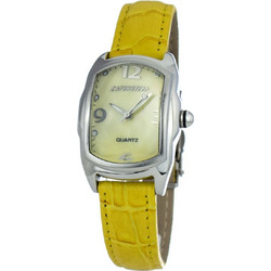 Chronotech Γυναικείο Ρολόι με Κίτρινο Δερμάτινο Λουράκι CT9743L-05
