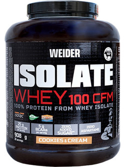 Weider Isolate Whey 100 CFM Cookies & Cream Πρωτεΐνη Ορού Γάλακτος Γράμμωσης 908gr