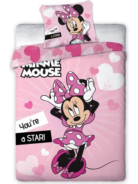 Σετ Παπλωματοθήκη 140X200 + Μαξιλαροθήκη 65X65 DUVET COVER MINNIE AYM-029MNN-DVM