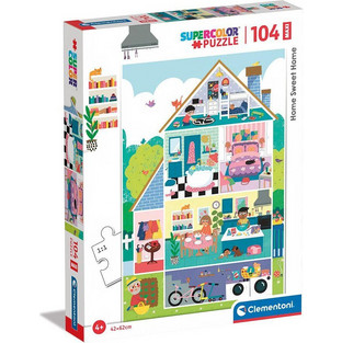 Παιδικό Puzzle Clementoni Super Color Σπίτι μου Σπιτάκι Μου 104 Κομμάτια