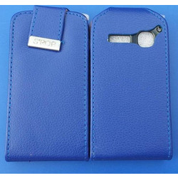 Δερμάτινη Θήκη Flip για Alcatel One Touch S'Pop OT 4030d Σκούρο Μπλέ (OEM)