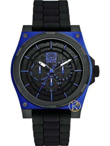 Marc Ecko Watch Ανδρικό Ρολόι με Μαύρο Καουτσούκ Λουράκι E13558g1