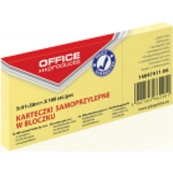 Χαρτάκια Σημειώσεων Αυτοκόλλητα Office pad κίτρινα 100 φύλλα