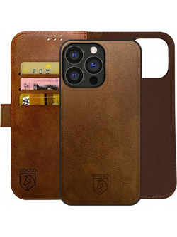 Rosso Element 2 in 1 Book Case Apple iPhone 15 Pro - Brown