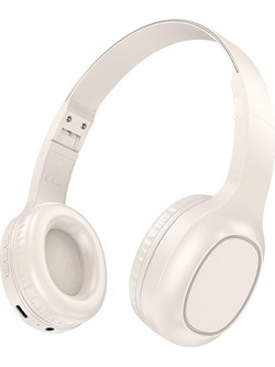 Hoco W46 Ενσύρματα & Ασύρματα Bluetooth Ακουστικά On Ear Charm Μπεζ