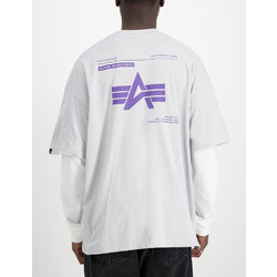 ALPHA INDUSTRIES Logo BP T-Shirt - Pastel Grey