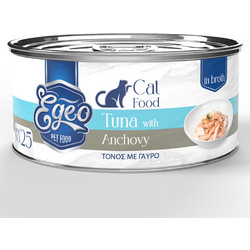 Egeo Pet Food Adult with Tuna & Anchovy in Broth 70gr