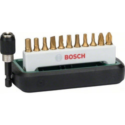 Bosch Σετ 12 Μύτες Κατσαβιδιού Σετ Αντάπτορας Line TiN