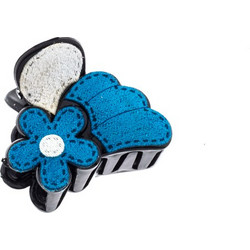 Κλάμερ υφασμάτινο λουλούδι σε 5 συνδιασμούς χρωμάτων 3εκ-Μπλε Μπλε Novita
