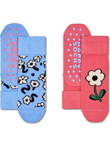 Κάλτσες Happy Socks Flower Anti-Slip, 2 ζεύγη Εμπριμέ