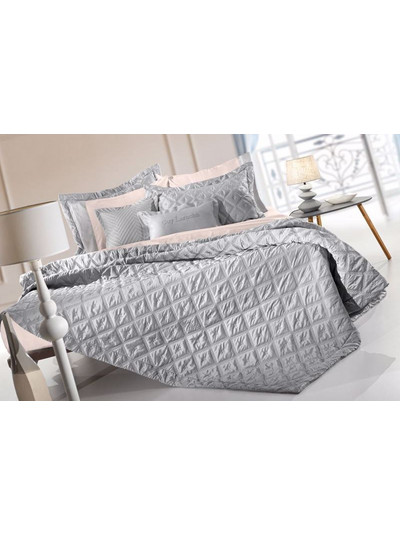 Guy Laroche Σετ Κουβερλί King Size Fiera Silver 240x250cm με Δύο Διακοσμητικές Μαξιλαροθήκες 50x70cm