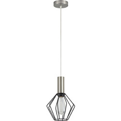 Home Lighting Κρεμαστό Φωτιστικό Οροφής Πλέγμα Μονόφωτο Μαύρο SE21-NM-4-GR1 77-8435