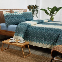 WhiteEgg Σετ Σεντόνια Υπέρδιπλα με Λάστιχο 165x200+32 BA1062 Petrol