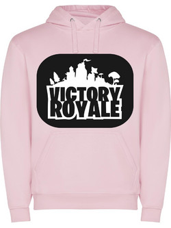 Fortnite Glorious Victory Emblem Ανδρικό Φούτερ με Κουκούλα Ροζ