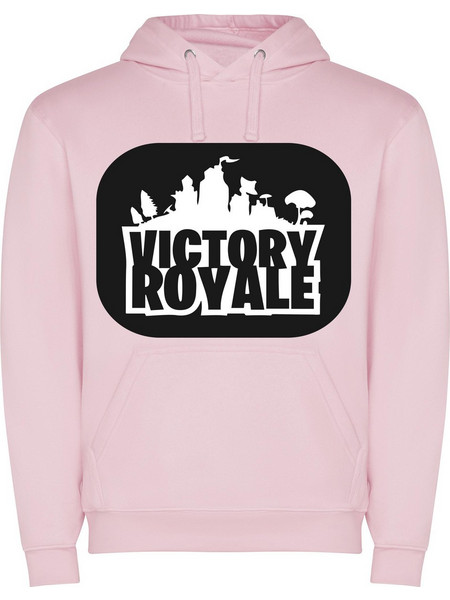 Fortnite Glorious Victory Emblem Ανδρικό Φούτερ με Κουκούλα Ροζ