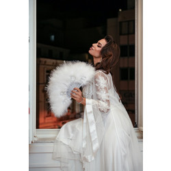 Βεντάλια Bride Με Πούπουλα 026W