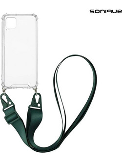 Sonique Θήκη Σιλικόνης με Strap Armor Clear Huawei P40 Lite Πράσινο Σκούρο - Πράσινο Σκούρο - P40 Lite