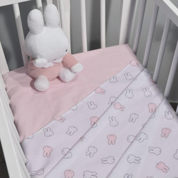 Miffy Des 52-1 Σετ Βρεφικά Σεντόνια Λίκνου Βαμβακερά 80x110 Pink