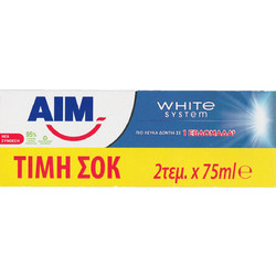 Aim White System Οδοντόκρεμες για Λεύκανση 2x75ml