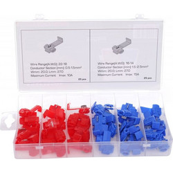 Kraft&Dele Σετ Κλέμες Ταχείας Σύνδεσης Καλωδίων σε Κασετίνα 50 τμχ Kraft&Dele KD-10481