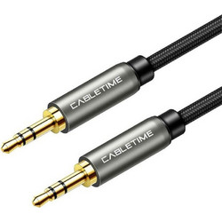 CABLETIME καλώδιο ήχου 3.5mm CT-P11GN, AUX, 1.8m, μαύρο