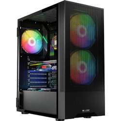 Logic Arya ARGB Black Gaming Midi Tower Κουτί Υπολογιστή RGB με Πλαϊνό Παράθυρο