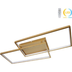 Φωτιστικό οροφής LED 34W 80Χ34Χ8 εκ. χρυσό με controller - GLOBOBOX 602161