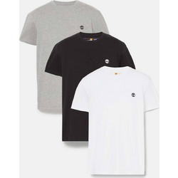 Timberland σετ ανδρικά T-shirts μονόχρωμα με contrast logo print (3 τεμάχια) - TB0A6GH19591 Πολύχρωμο