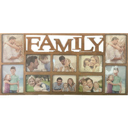Κορνίζα Τοίχου Family 10 Θέσεων 72 x 35.5cm καφέ