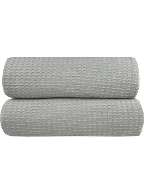 Κουβέρτα Wafle Light Grey Υπέρδιπλη 230x245 Πικέ ASTRON