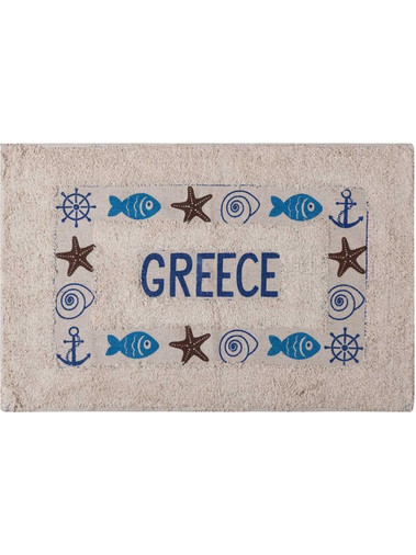 Πατάκι ψάρι GREECE (40cm x 60cm) μπλέ Silk Fashion