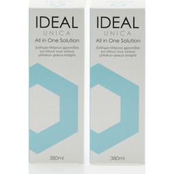 Combo Υγρό Φακών Επαφής Ideal Unica 380ml+380ml