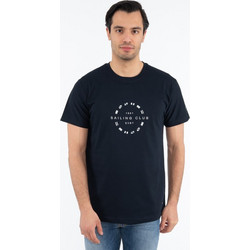 EVERBEST T-Shirt Λαιμόκοψη Με Στάμπα 222802Α ΜΠΛΕ ΜΠΛΕ