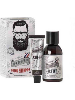 Beardburys Semi-permanent Μαύρο Ανδρικό Χρωμοσαμπουάν 75ml